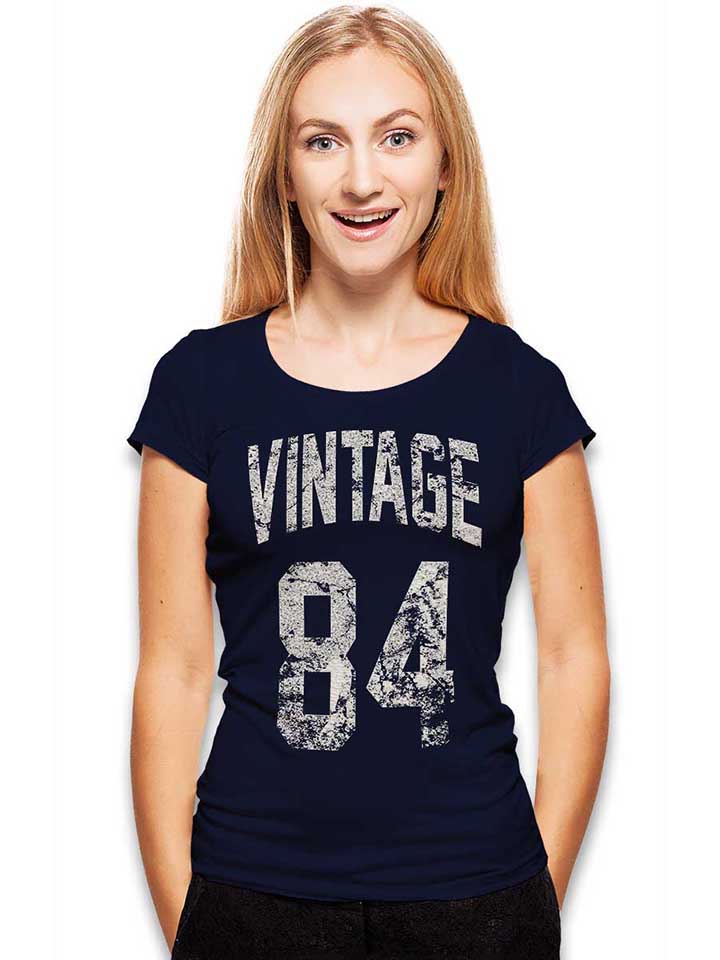 vintage-1984-damen-t-shirt dunkelblau 2