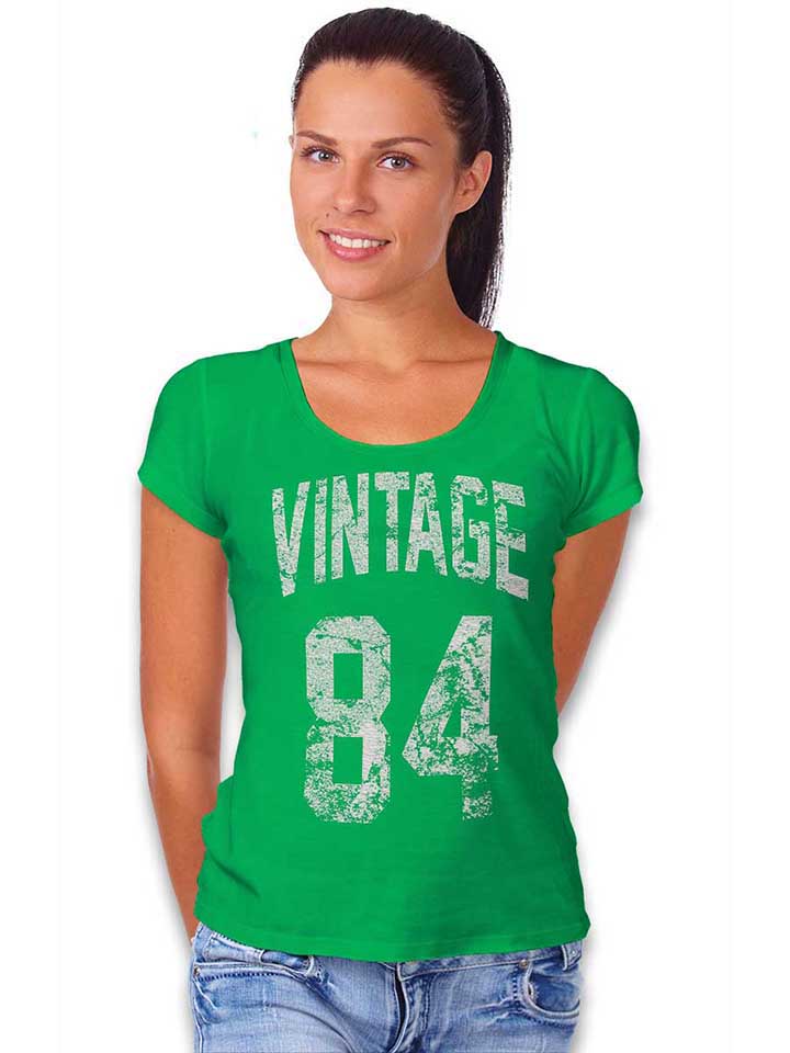 vintage-1984-damen-t-shirt gruen 2
