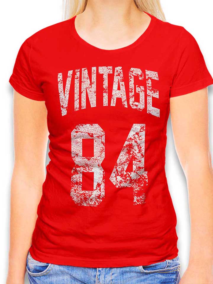 vintage-1984-damen-t-shirt rot 1