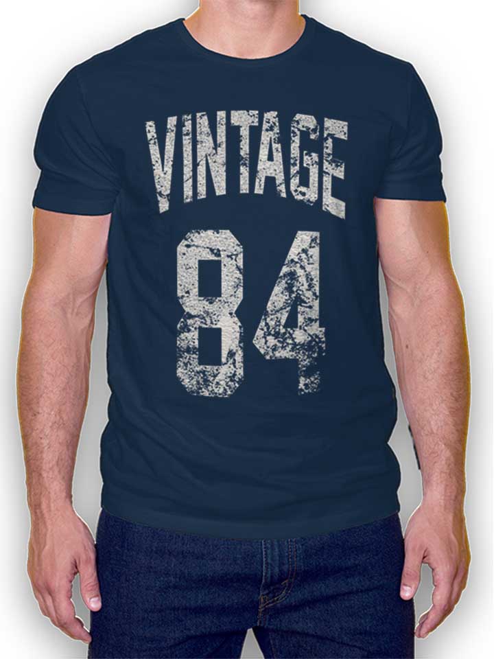 Vintage 1984 T-Shirt bleu-marine L