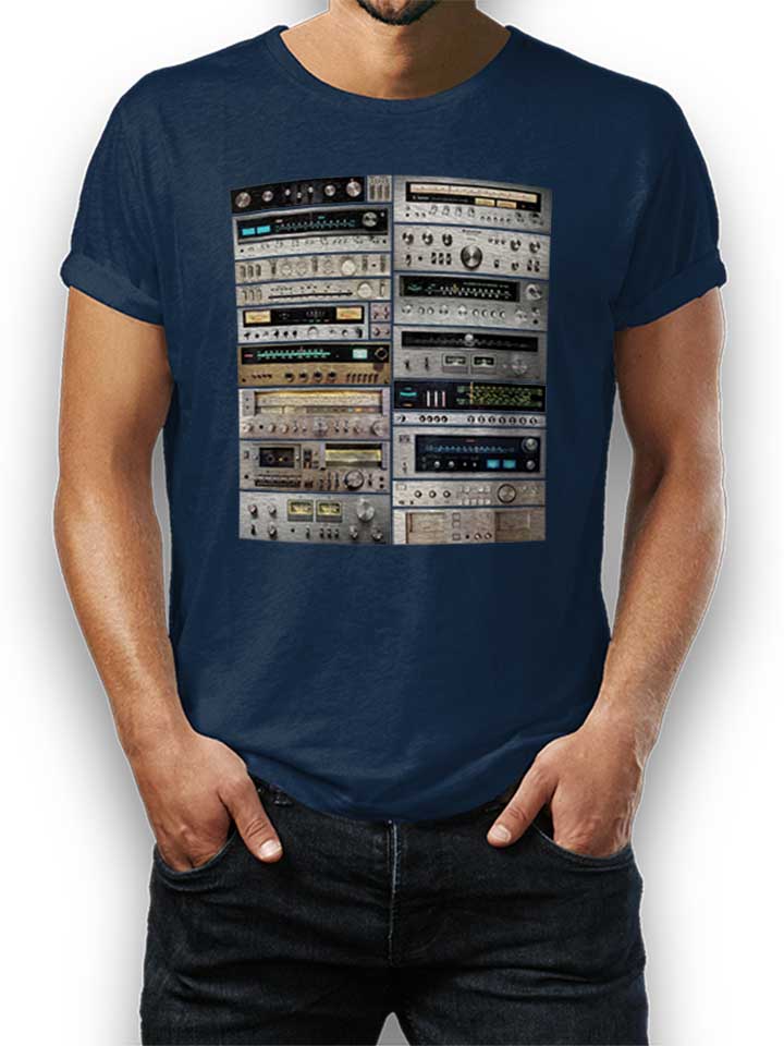 vintage-amps-t-shirt dunkelblau 1