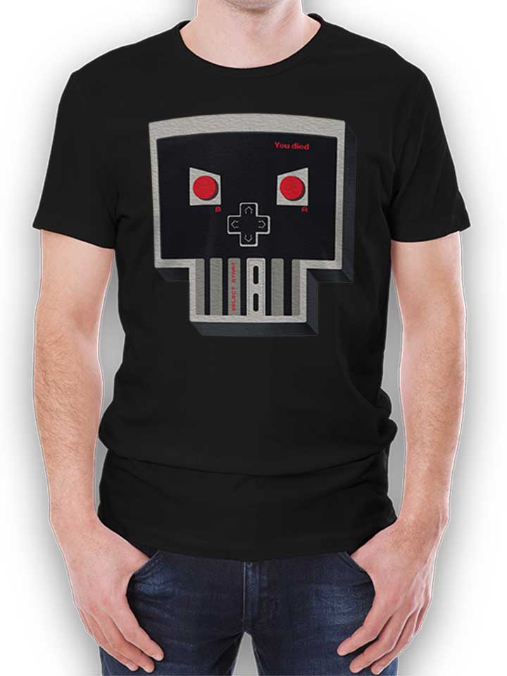 vintage-controller-skull-t-shirt schwarz 1