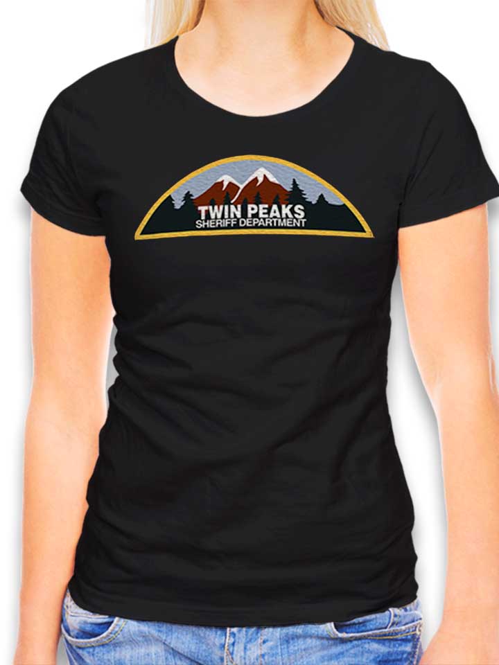 Vintage Twin Peaks Sheriff Dep Damen T-Shirt schwarz L