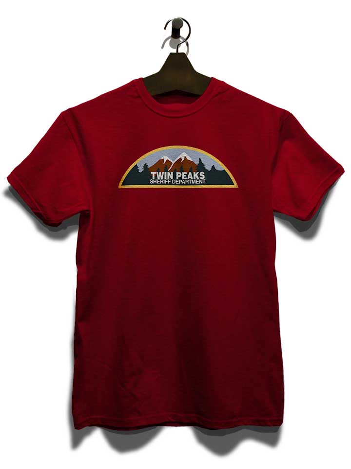 vintage-twin-peaks-sheriff-dep-t-shirt bordeaux 3