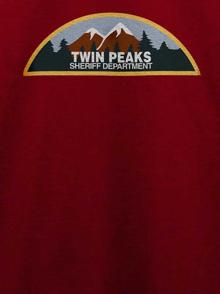 vintage-twin-peaks-sheriff-dep-t-shirt bordeaux 4