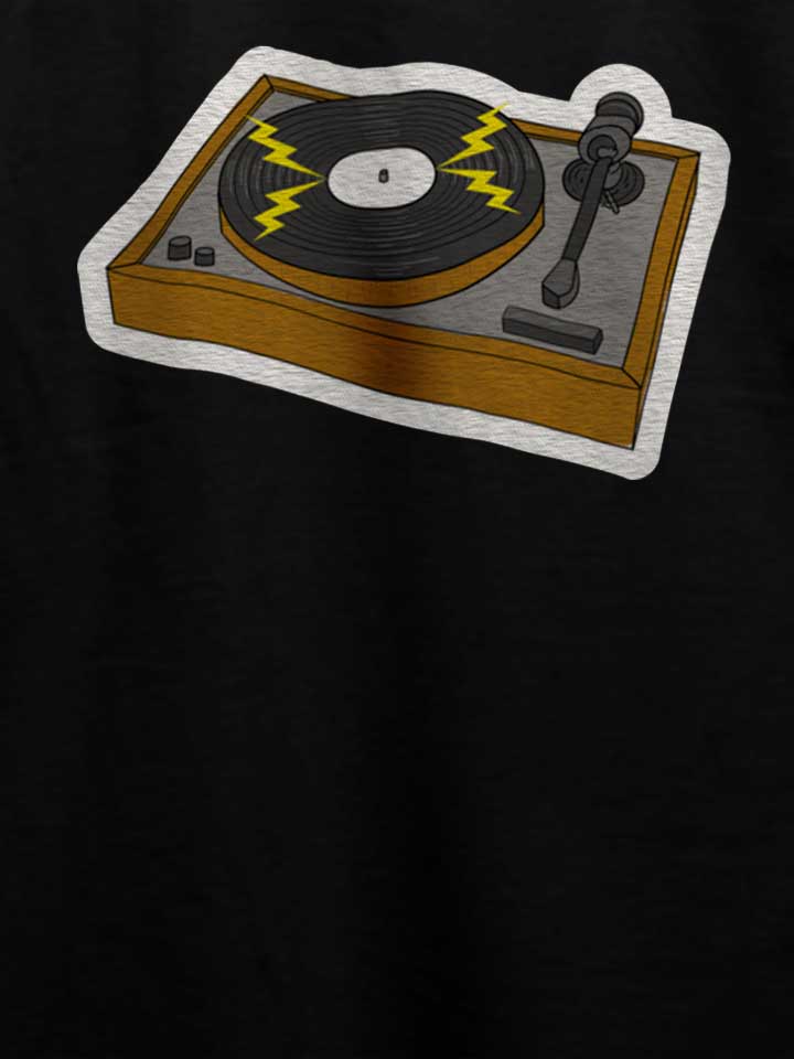 vintage-vinyl-turntable-t-shirt schwarz 4