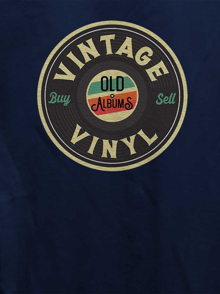 vintage-vinyl-damen-t-shirt dunkelblau 4