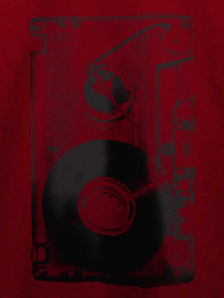 vinyl-cassette-t-shirt bordeaux 4
