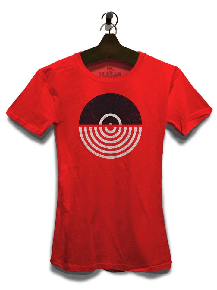 vinyl-moon-damen-t-shirt rot 3