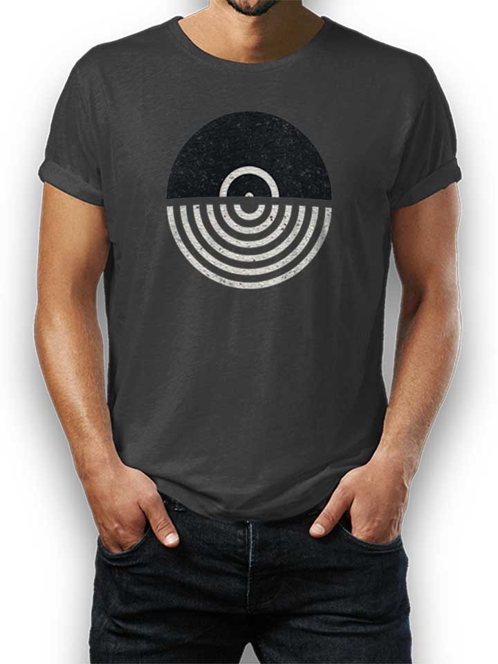 Vinyl Moon T-Shirt gris-fonc L