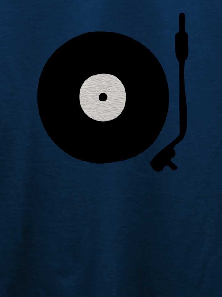 vinyl-record-turntable-t-shirt dunkelblau 4