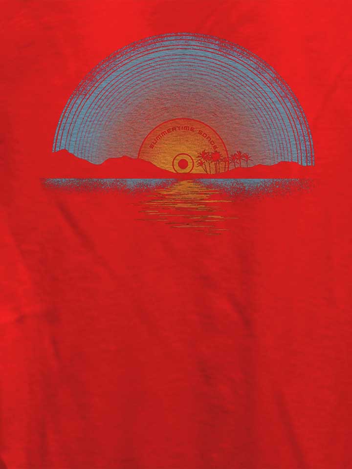 vinyl-sunset-02-damen-t-shirt rot 4