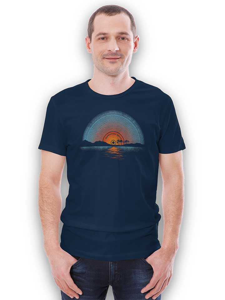 vinyl-sunset-02-t-shirt dunkelblau 2