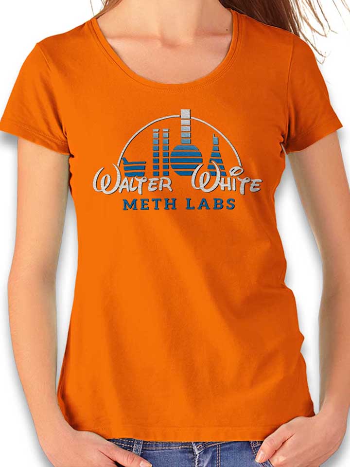 walter-white-meth-labs-damen-t-shirt orange 1