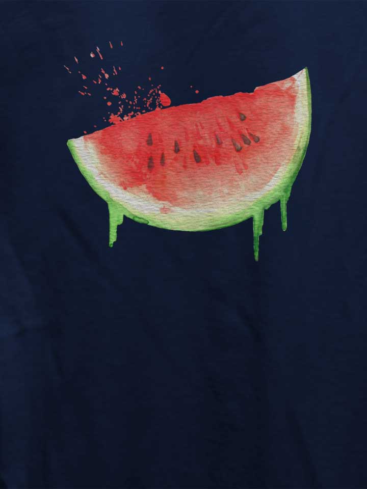watercolor-watermelon-damen-t-shirt dunkelblau 4