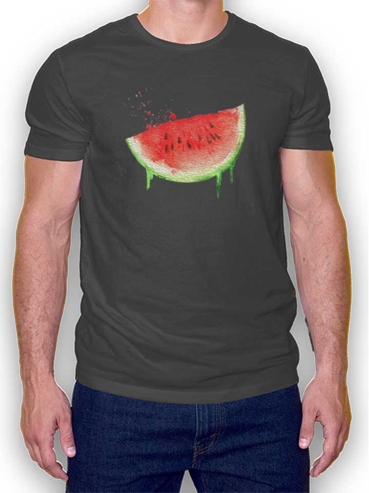 Watercolor Watermelon T-Shirt dunkelgrau L