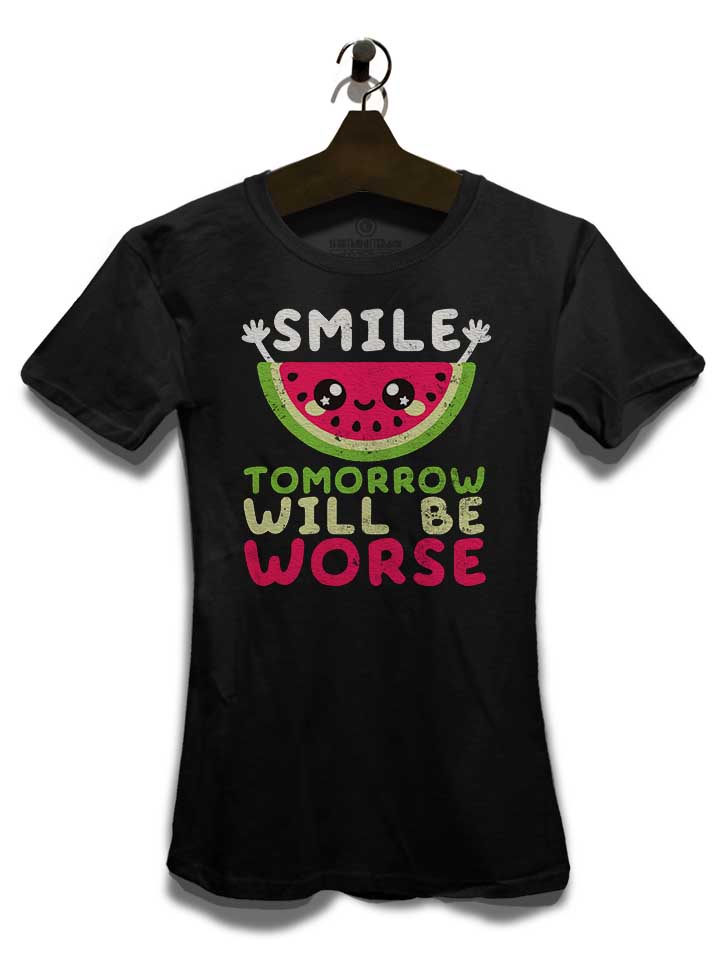 watermelon-smile-damen-t-shirt schwarz 3