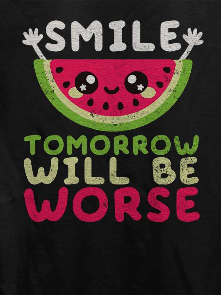 watermelon-smile-damen-t-shirt schwarz 4
