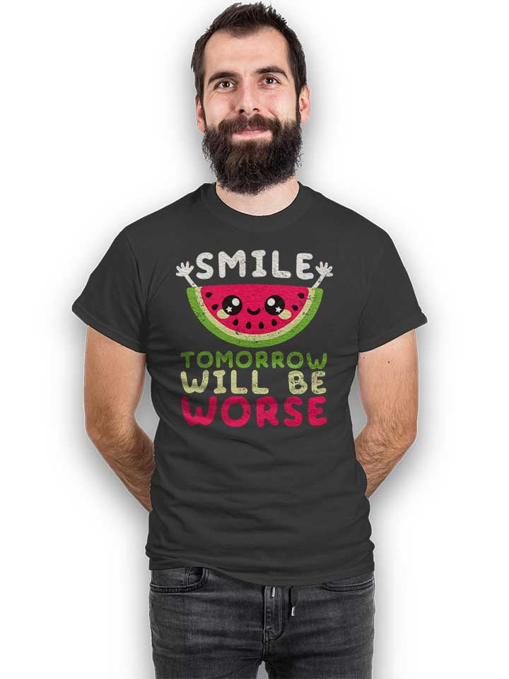 watermelon-smile-t-shirt dunkelgrau 2