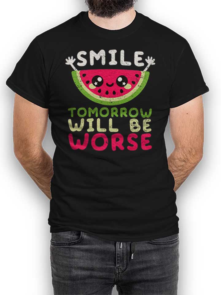 Watermelon Smile T-Shirt schwarz L