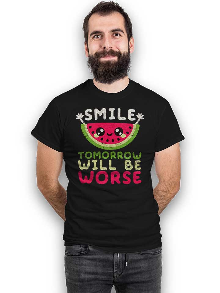 watermelon-smile-t-shirt schwarz 2