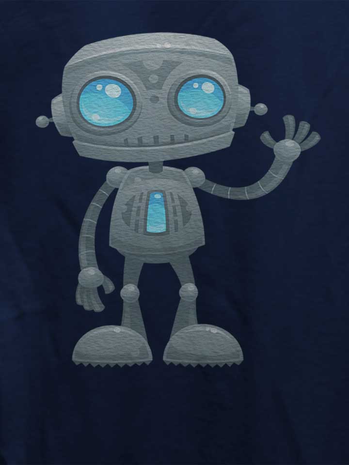 waving-robot-damen-t-shirt dunkelblau 4