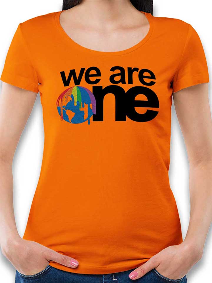 we-are-one-logo-damen-t-shirt orange 1