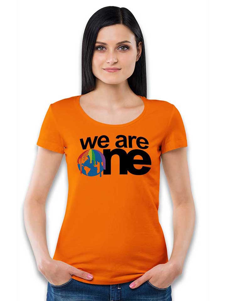 we-are-one-logo-damen-t-shirt orange 2