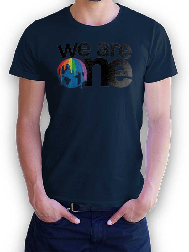 we-are-one-logo-t-shirt dunkelblau 1