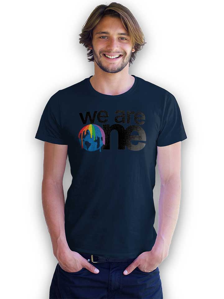 we-are-one-logo-t-shirt dunkelblau 2