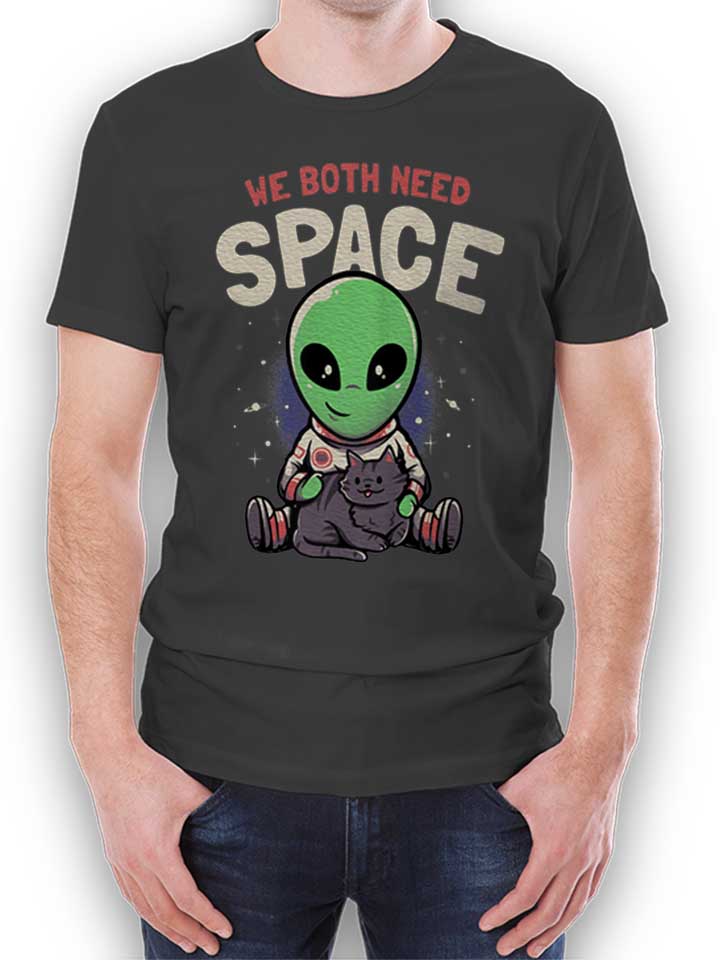 We Both Need Space T-Shirt gris-fonc L