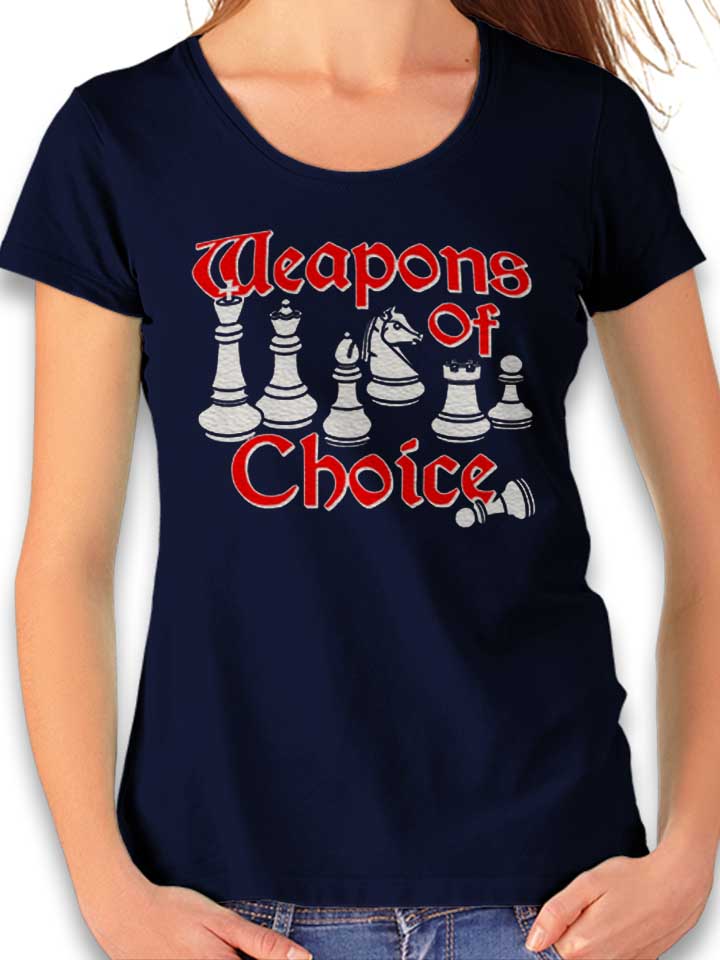 weapons-of-choice-chess-damen-t-shirt dunkelblau 1