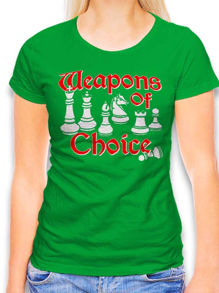 Weapons Of Choice Chess Camiseta Mujer verde L