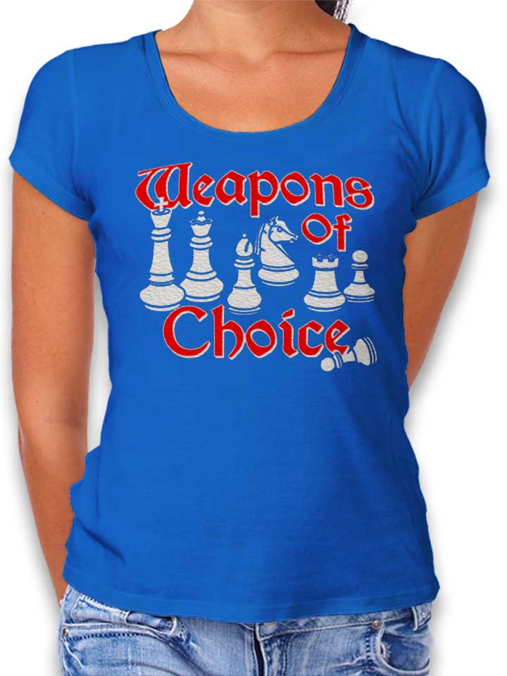 Weapons Of Choice Chess T-Shirt Femme bleu-roi L