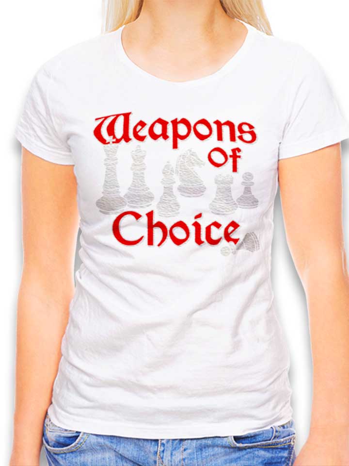 Weapons Of Choice Chess T-Shirt Donna bianco L