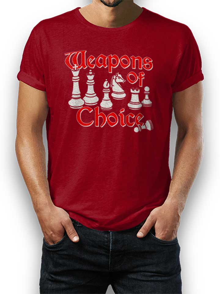 Weapons Of Choice Chess T-Shirt bordeaux L