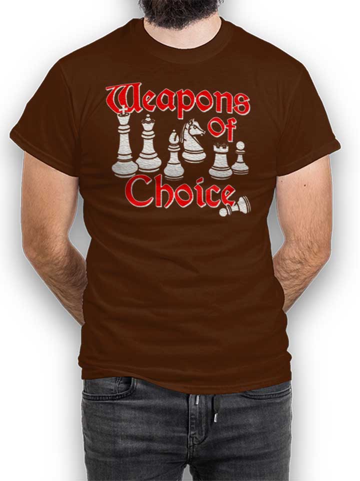 Weapons Of Choice Chess T-Shirt brown L