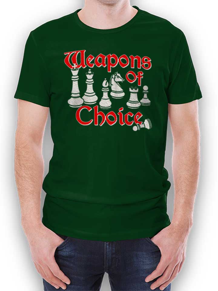 Weapons Of Choice Chess T-Shirt dark-green L