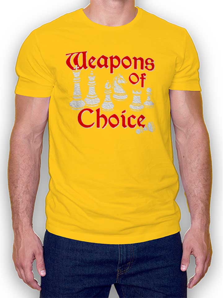 Weapons Of Choice Chess T-Shirt yellow L