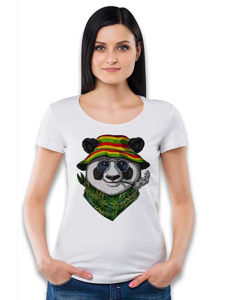 weed-panda-damen-t-shirt weiss 2