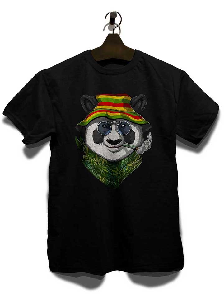 weed-panda-t-shirt schwarz 3