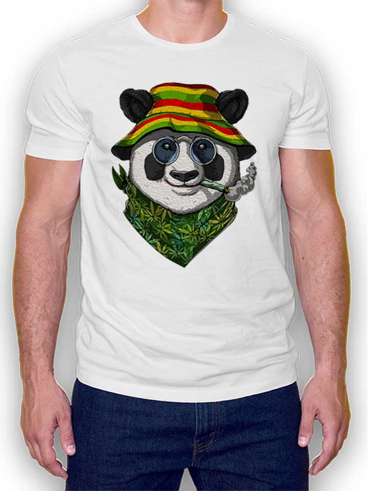 Weed Panda Kinder T-Shirt weiss 110 / 116