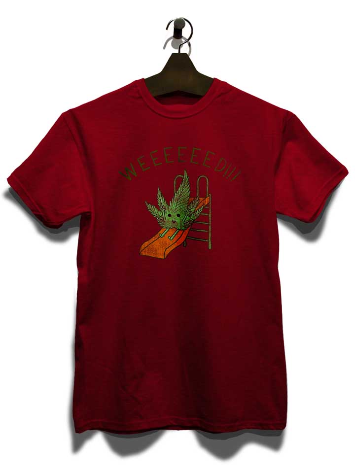weed-slider-cartoon-t-shirt bordeaux 3