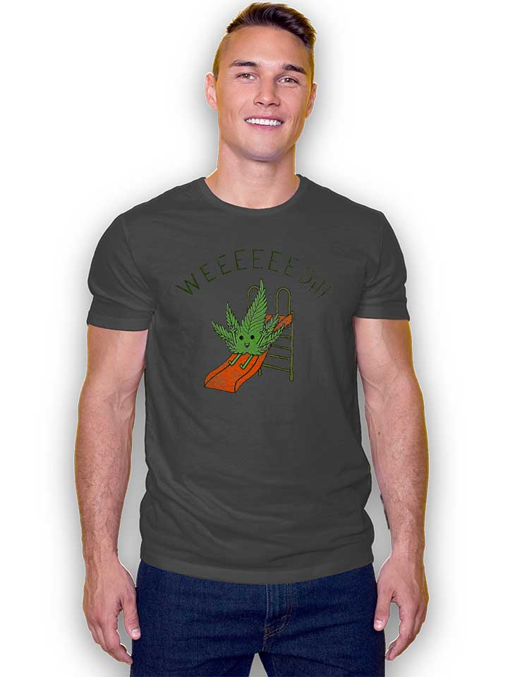 weed-slider-cartoon-t-shirt dunkelgrau 2