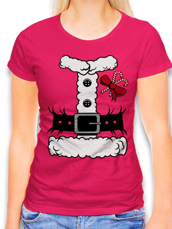 weihnachtsmann-damen-t-shirt fuchsia 1