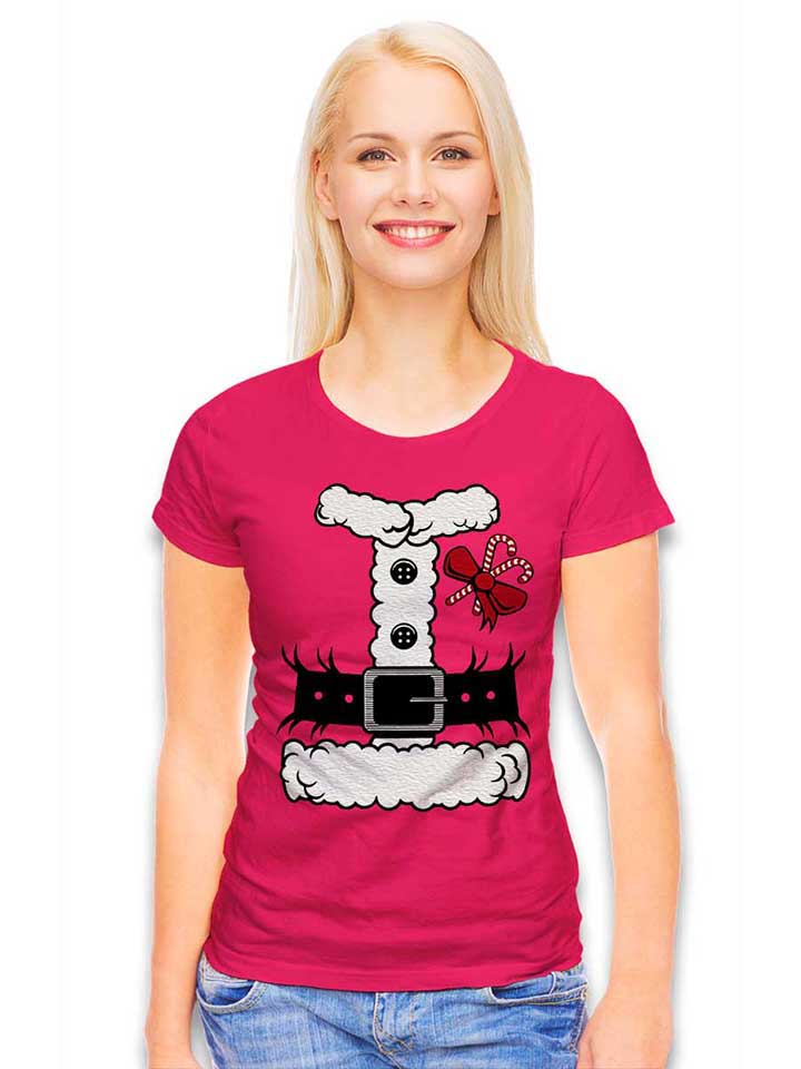 weihnachtsmann-damen-t-shirt fuchsia 2