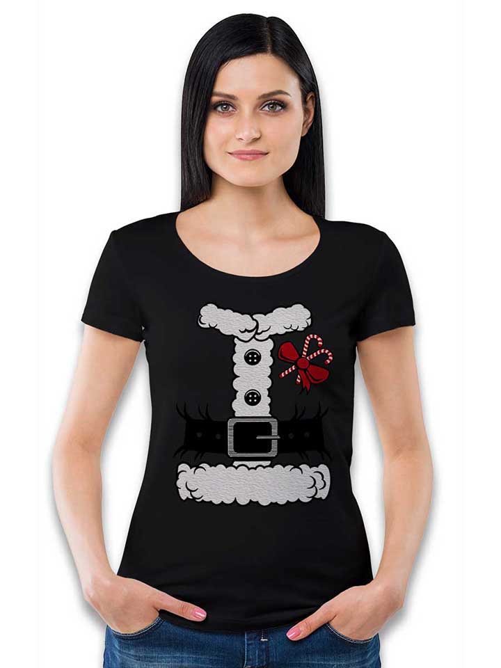 weihnachtsmann-damen-t-shirt schwarz 2