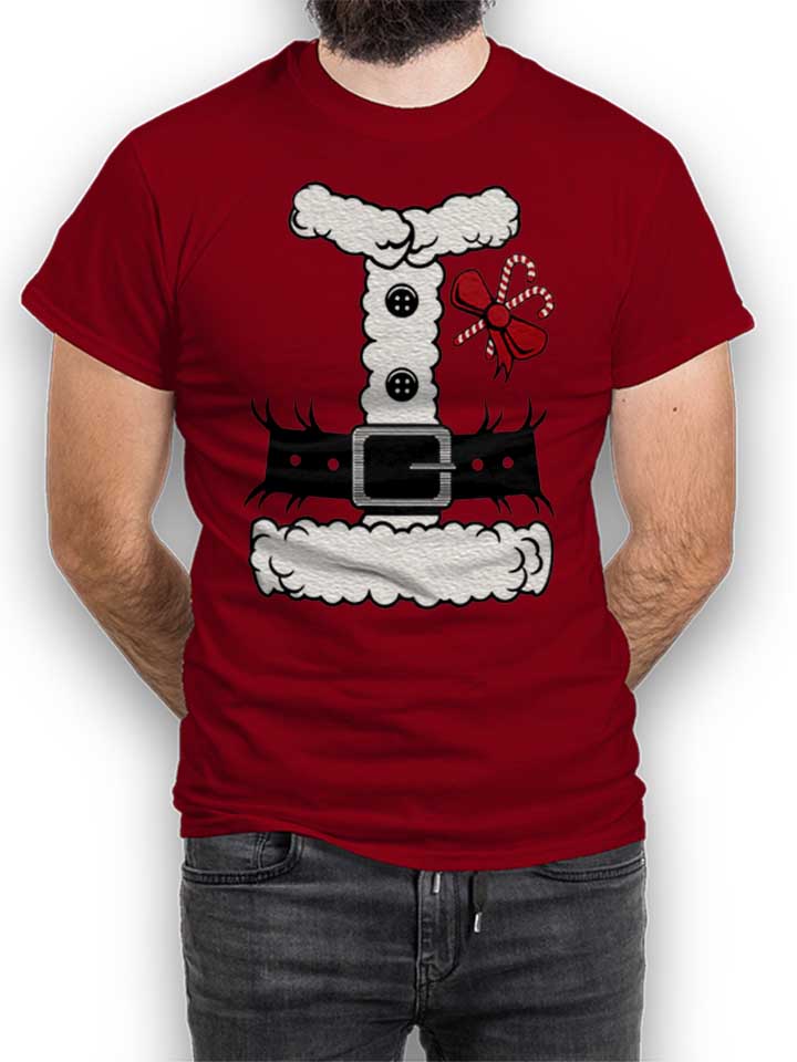 Weihnachtsmann T-Shirt bordeaux L