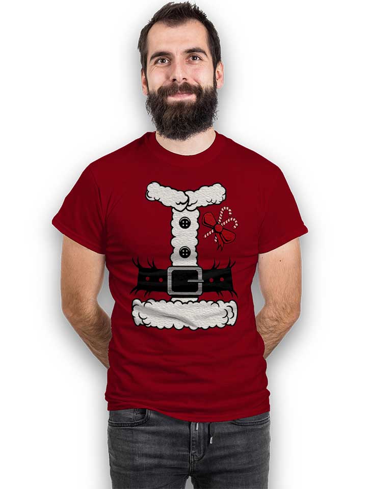weihnachtsmann-t-shirt bordeaux 2