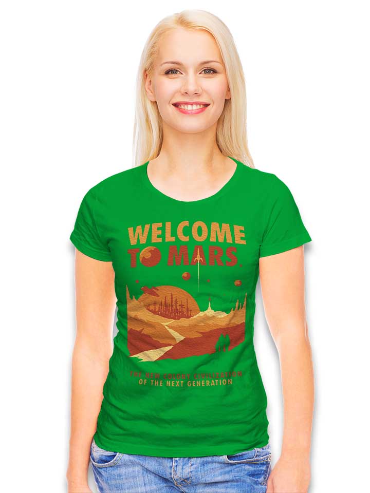 welcom-to-mars-damen-t-shirt gruen 2